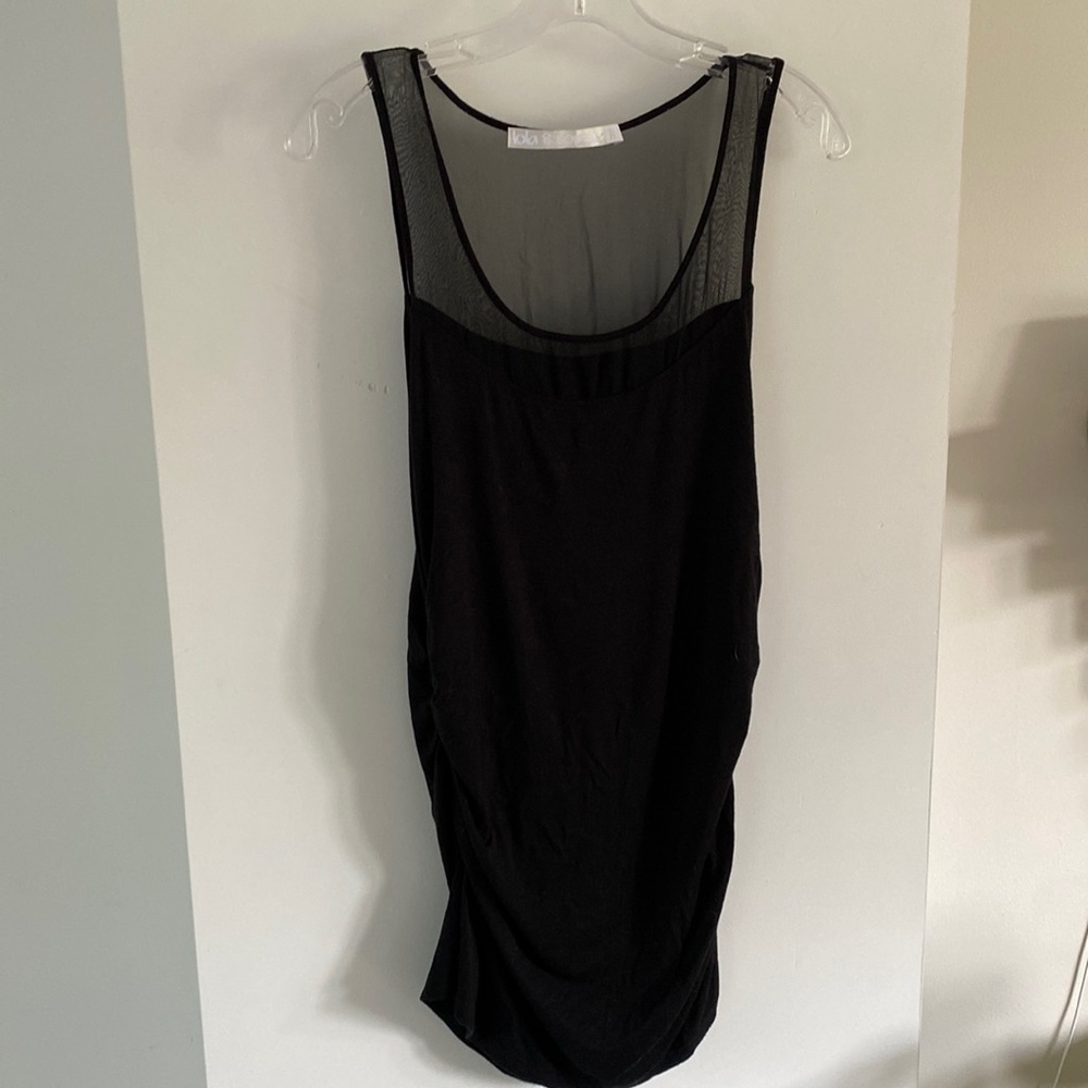 LOLA & SOPHIE ruched sheet top tank stretch long length black M